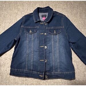 The Children's Place Dark Wash Denim Jean Jacket Girls Size 10/12